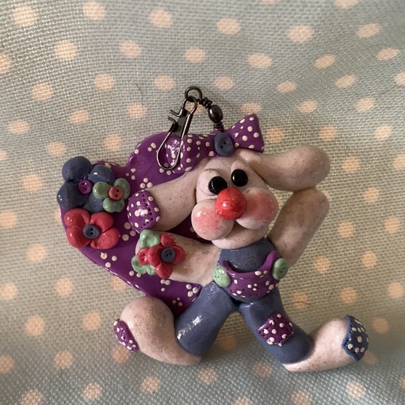Handcrafted; Easter Bunny; Pastel; Ornament; - Picture 4 of 7
